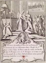 The Abjuration of Henri IV (1553-1610) at St. Denis, July 1593 (engraving) | Obraz na stenu