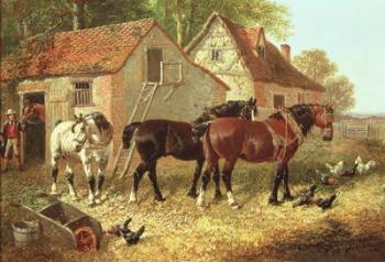 Preparing the Plough Horses | Obraz na stenu