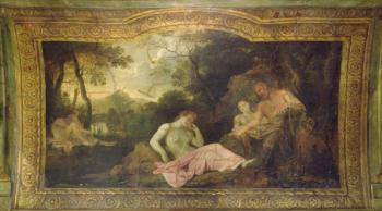 Ceiling of the Hôtel La Rivière (detail of Psyche sleeping), 1653 (oil on canvas) | Obraz na stenu