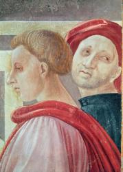 Heads of two men, from the Presentation of Mary in the Temple, 1433-34 (fresco) (detail) | Obraz na stenu