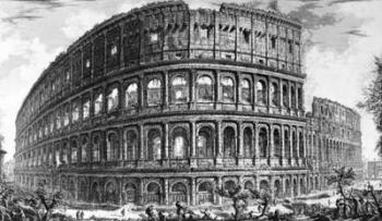 View of the Colosseum, from the 'Views of Rome' series, c.1760 (etching) | Obraz na stenu