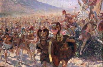 Ancient Warriors (oil on canvas) | Obraz na stenu