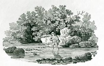 An Angler in a River Pool, from 'British Birds', 1804 (wood engraving) | Obraz na stenu
