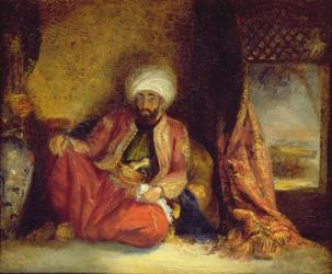 A Turk Smoking a Pipe (oil on canvas) | Obraz na stenu
