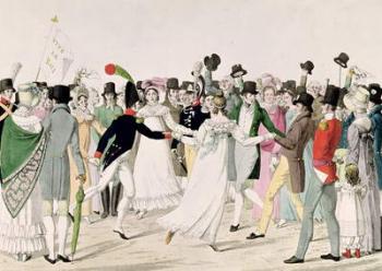 An Evening at the Tuileries in July 1815 (coloured engraving) | Obraz na stenu