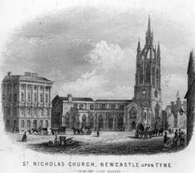 St. Nicholas Church, Newcastle-Upon-Tyne (engraving) | Obraz na stenu