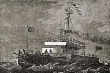 HMS Devastation at the Queen's Jubilee Naval Review, from 'The Illustrated London News', July 1887 (litho) | Obraz na stenu