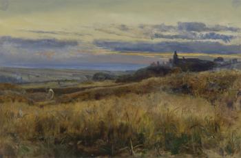 Cornfield at Sunset, 1860 (oil on canvas) | Obraz na stenu