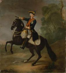 Kurt Christoph Graf von Schwerin on horseback, 1750 (oil on canvas) | Obraz na stenu