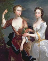 Martha and Teresa Blount, 1716 (oil on canvas) | Obraz na stenu