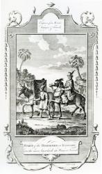 Habit of the Horsemen in Barbary, illustration taken from Moore's Voyages and Travels, | Obraz na stenu