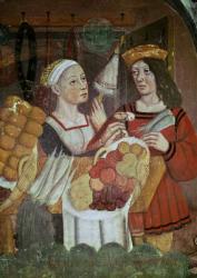 The Vegetable Market (fresco) (detail) | Obraz na stenu