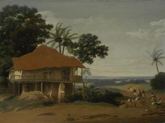 Brazilian Landscape with a Worker's House, c.1655 (oil on wood) | Obraz na stenu