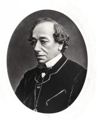 Benjamin Disraeli (1804-81) c.1874 (b/w photo) | Obraz na stenu