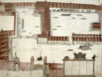 Plan of the Arsenale, Venice (w/c on paper) | Obraz na stenu