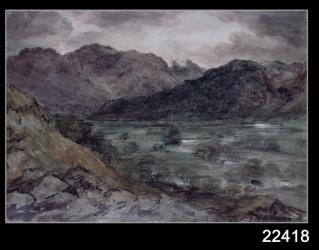 View in Borrowdale (w/c on paper) | Obraz na stenu