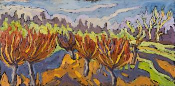 Dancing Willows, 2007 (oil on board) | Obraz na stenu