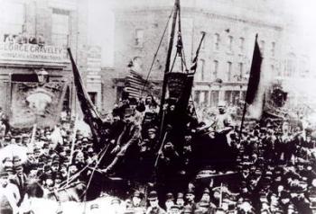 London Dock Strike, 1889 (b&w photo) | Obraz na stenu