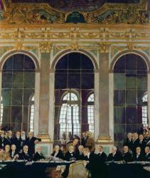 The Treaty of Versailles, 1919 (oil on canvas) | Obraz na stenu