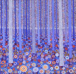 Blue Orange Forest, 2015, (acrylic on canvas) | Obraz na stenu