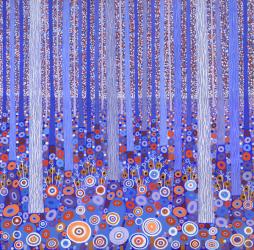 Blue Orange Forest, 2015, (acrylic on canvas) | Obraz na stenu