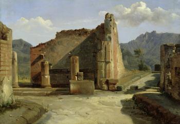 The Forum of Pompeii (oil on canvas) | Obraz na stenu