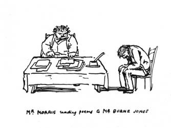 Mr. Morris reading poems to Mr. Burne Jones (pen & ink on paper) | Obraz na stenu