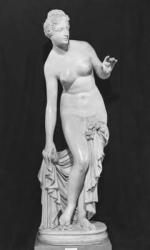 Venus, also known as Venus surprised in her bath, 1829 (marble) (b/w photo) | Obraz na stenu