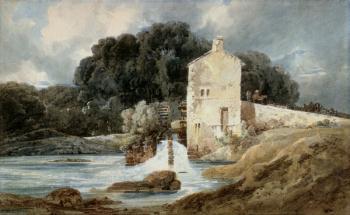 The Abbey Mill, Knaresborough, c.1801 (w/c with bodycolour over graphite on laid paper) | Obraz na stenu