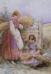 The Young Gleaners (w/c on paper) | Obraz na stenu