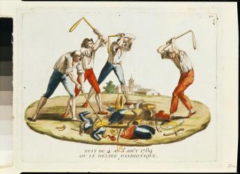 Night of the 4th August 1789 or, the Patriotic Delirium (coloured engraving) | Obraz na stenu