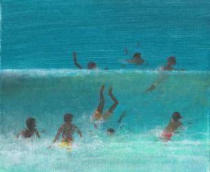 Children in the Surf, 2015 (acrylic on canvas) | Obraz na stenu