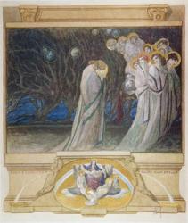 Illustration from Dante's 'Divine Comedy', Purgatory, Canto XXXIII, 1921 (w/c on paper) | Obraz na stenu