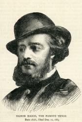 Signor Mario (1808-1883), Illustration for the Graphic, 22 December 1883 (engraving) | Obraz na stenu