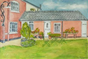 Back Garden, Red Cottage Studios, Suffolk,2000 pencil with water colour washes | Obraz na stenu