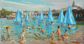 Tenby Regatta,2016,(oil on canvas) | Obraz na stenu