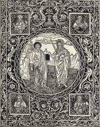 SS. Peter and Paul and the Four Evangelists, from 'A Catalogue of a Collection of Engravings, Etchings and Woodcuts', by Richard Fisher, published 1879 (litho) | Obraz na stenu