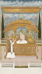 Emperor Shah Alam II on the Peacock Throne, 1801 (opaque watercolour, gold, and ink on paper) | Obraz na stenu