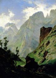 Mountains in Europe, 1876 (oil on canvas) | Obraz na stenu
