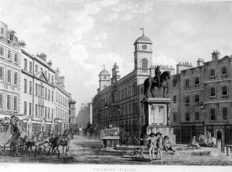 View in Charing Cross towards Northumberland House, 1795 (etching) | Obraz na stenu