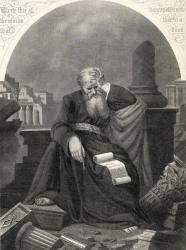 Jeremiah, engraved by S. Allen, from 'The National Illustrated Family Bible', published c.1870 (litho) | Obraz na stenu
