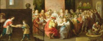 The Marriage Feast at Cana (oil on panel) | Obraz na stenu