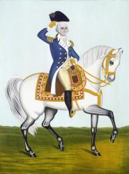 General Washington on a White Charger, c.1835 (oil on panel) | Obraz na stenu