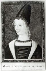 Marie d'Anjou (1404-63) Queen of France (engraving) (b/w photo) | Obraz na stenu
