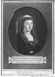 Marie-Therese-Charlotte de France (1778-1851) aged seventeen (engraving) | Obraz na stenu