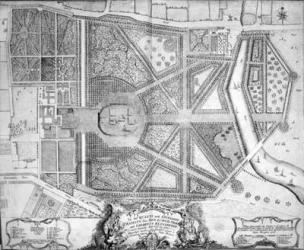 Plan of ye Royal Palace and Gardens of Kensington, 1736 (engraving) | Obraz na stenu