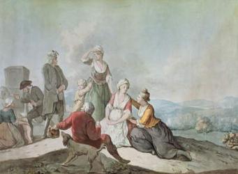 Voltaire Conversing with the Peasants in Ferney (oil on panel) | Obraz na stenu