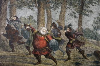 'Falstaff sweats to death and lards the lean earth as he walks along', 1890 (colour litho) | Obraz na stenu