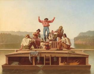 The Jolly Flatboatmen, 1846 (oil on canvas) | Obraz na stenu