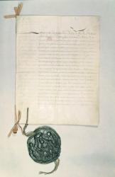 The Edict of Fontainebleau, 18th October 1685 (pen and ink on paper) | Obraz na stenu